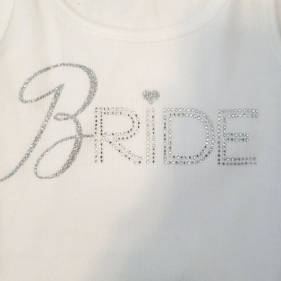 NWT Rare Victoria's Secret "I Do" Collection Bling "Bride" Racerback Tank Top - Picture 4 of 5